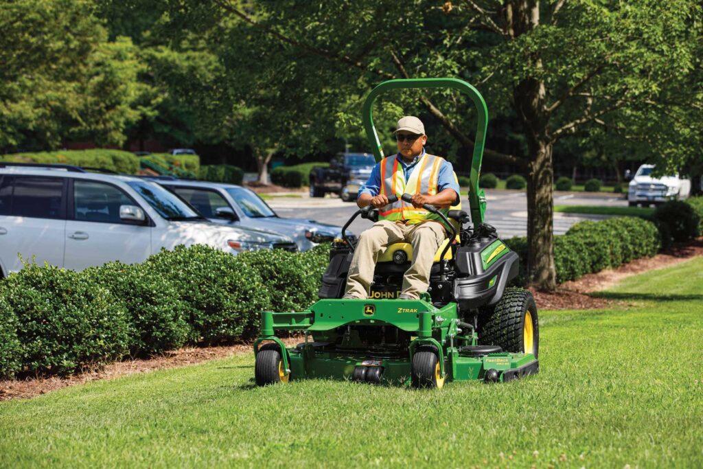 homeguide commercial lawn mowing with zero turn mower